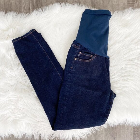AG Adriano Goldschmied Maternity Skinny Jeans Over Belly Panel - Picture 1 of 8